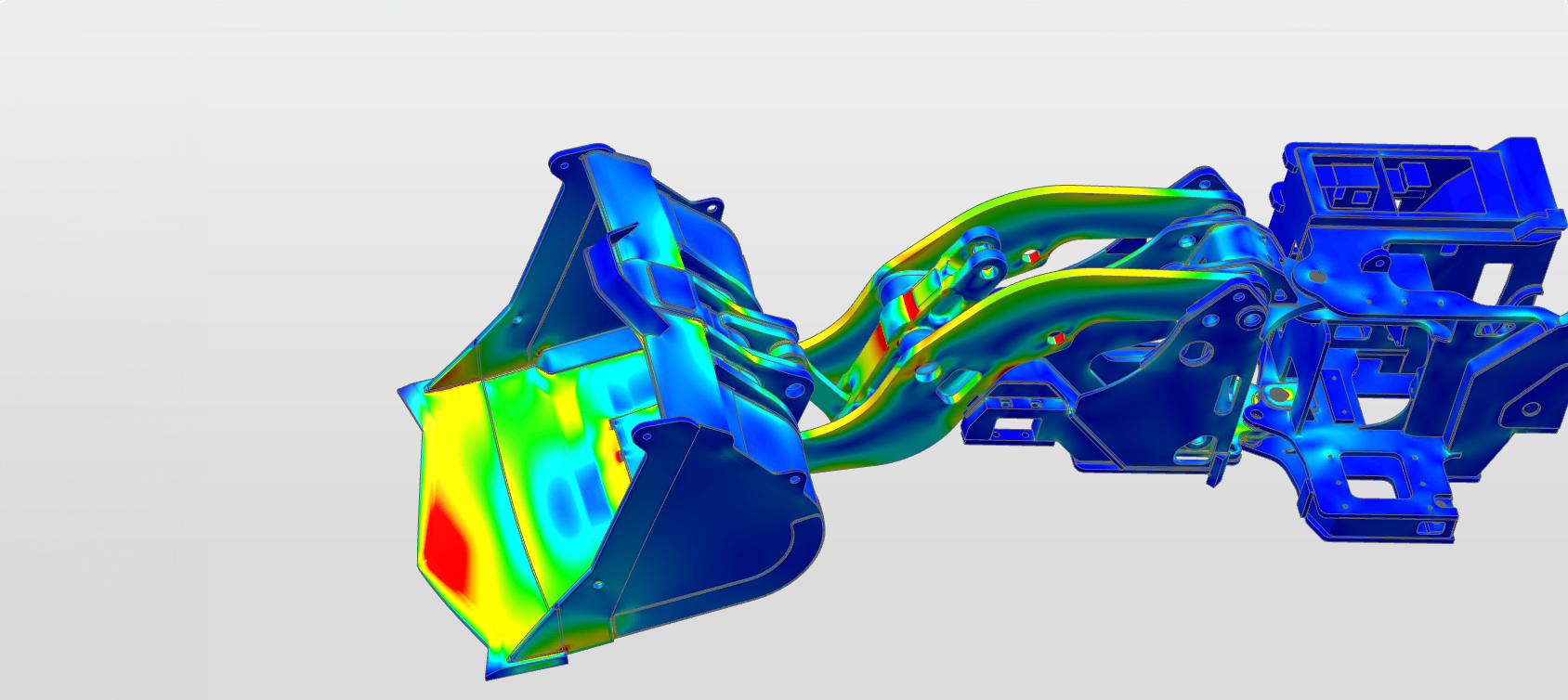 Engineering simulation of stress test analysis for complex machinery