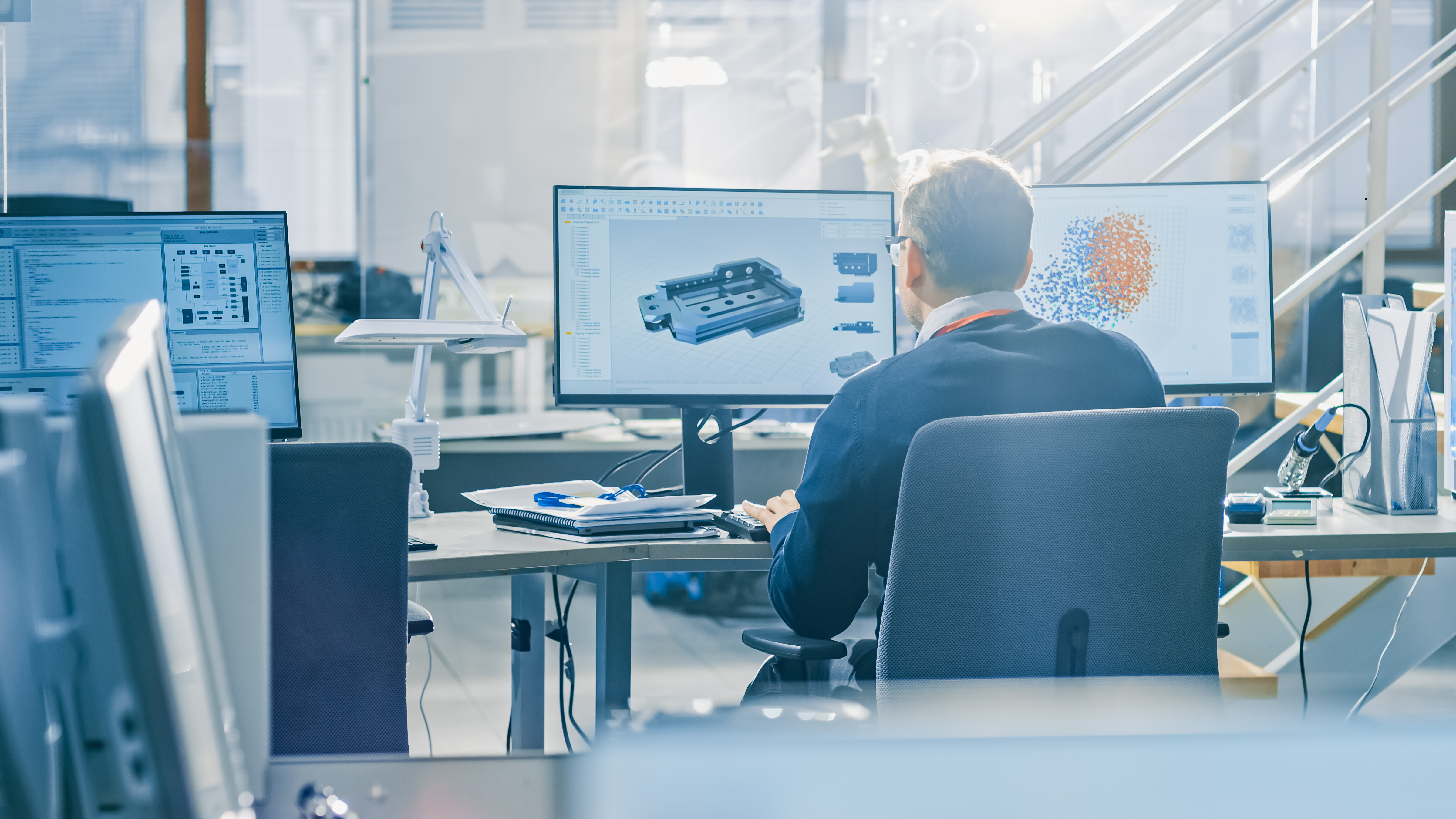 RFA Engineering services team member working on 3D model